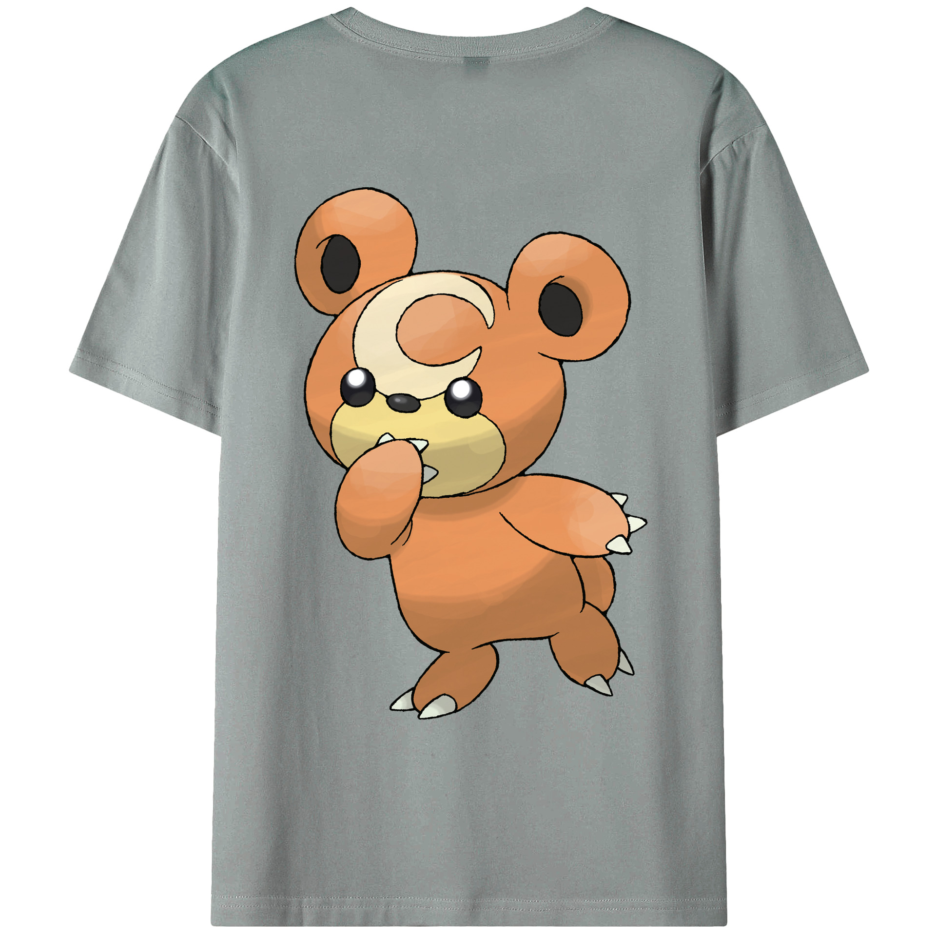 （画像用） ポケットモンスター Pokémon 綿100％ メンズ半袖Tシャツ（バックプリント） 通気性